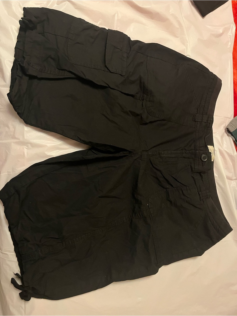 St. John's Bay Black Cargo Bermuda Shorts